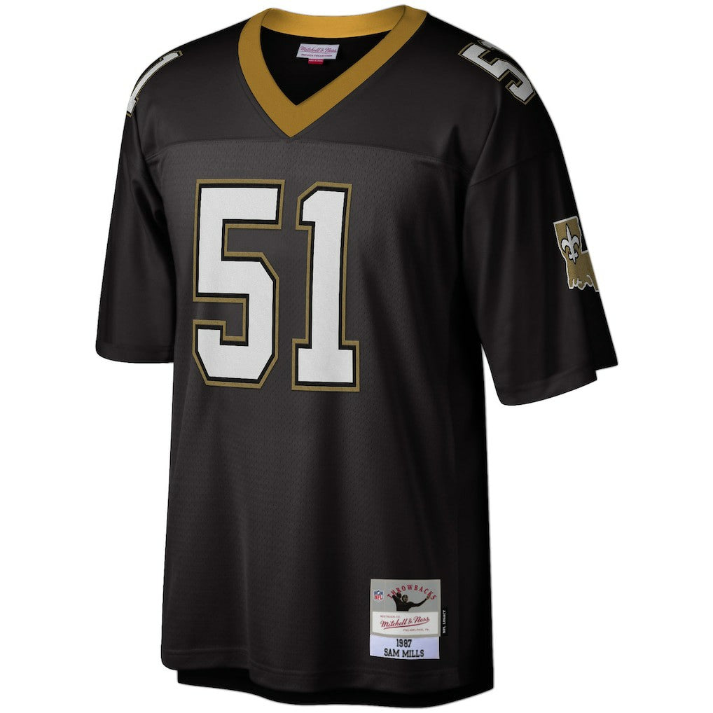 Sam Mills New Orleans Saints Legacy Replica Jersey - Black Jerseys
