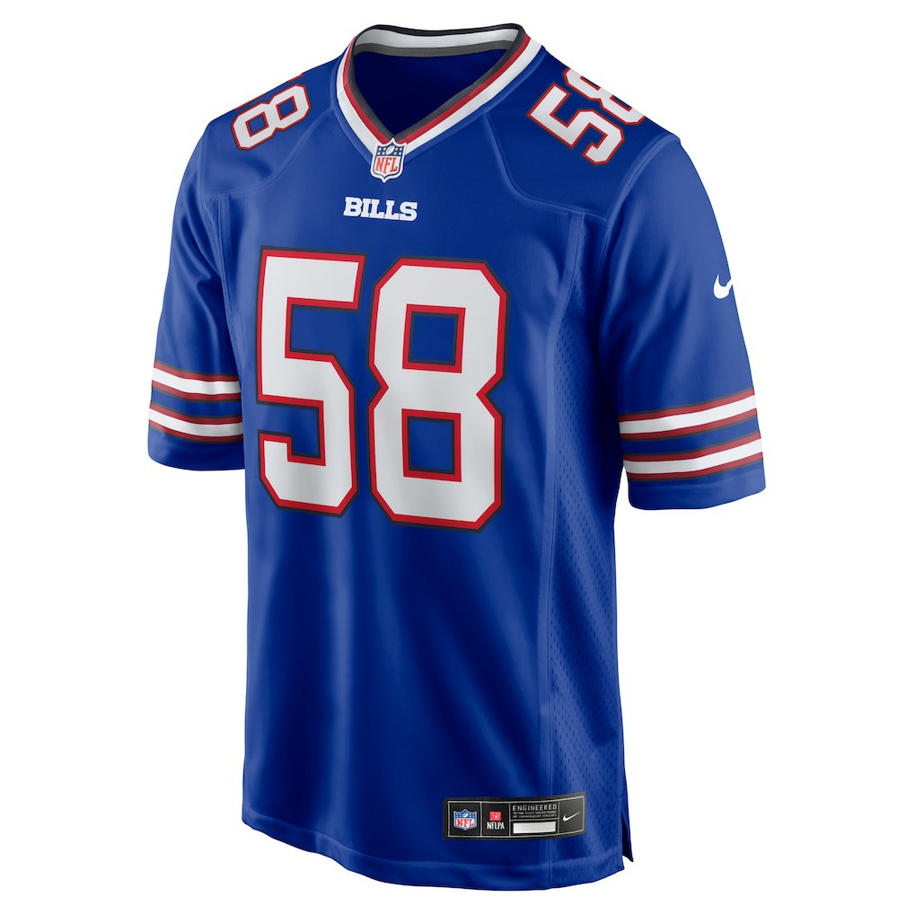 Matt Milano Buffalo Bills Game Player Jersey - Royal Jerseys
