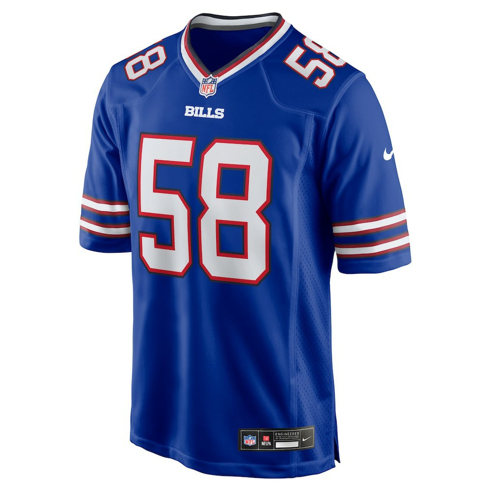 Matt Milano Buffalo Bills Game Player Jersey - Royal Jerseys