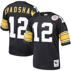 Terry Bradshaw Pittsburgh Steelers Authentic Throwback Retired Player Jersey - Black Jerseys