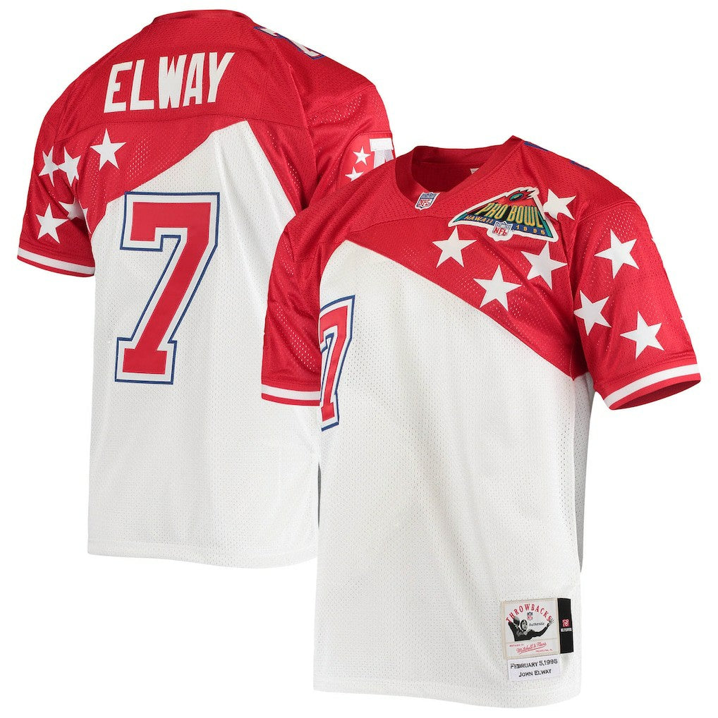 John Elway AFC 1995 Pro Bowl Authentic Jersey - White/Red Jerseys