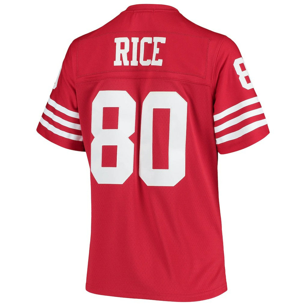 Jerry Rice San Francisco 49ers Women's 1990 Legacy Replica Jersey - Scarlet Jerseys