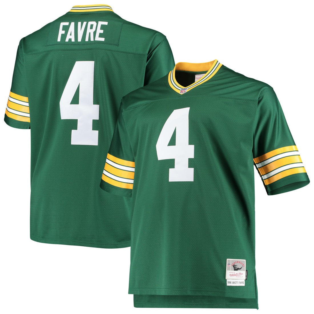 Brett Favre Green Bay Packers Big & Tall 1996 Retired Player Replica Jersey - Green Jerseys