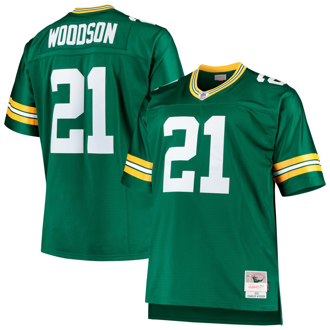 Charles Woodson Green Bay Packers Big & Tall 2010 Retired Player Replica Jersey - Green Jerseys