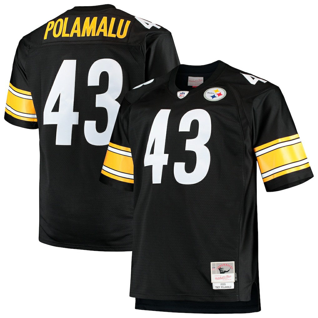 Troy Polamalu Pittsburgh Steelers Big & Tall 2005 Retired Player Replica Jersey - Black Jerseys