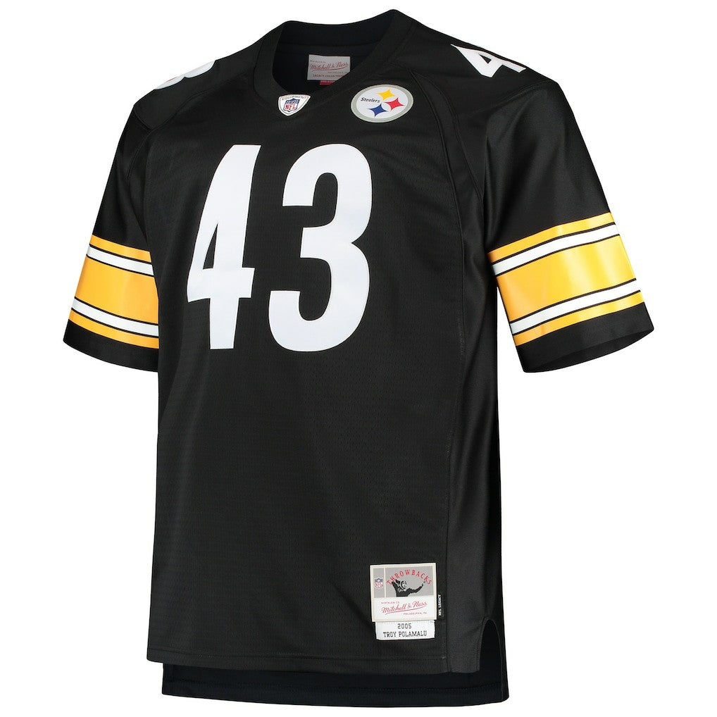 Troy Polamalu Pittsburgh Steelers Big & Tall 2005 Retired Player Replica Jersey - Black Jerseys