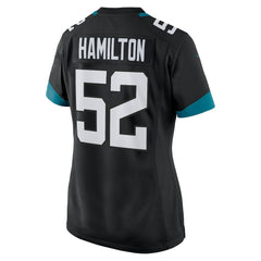 DaVon Hamilton Jacksonville Jaguars Women's Game Jersey - Black Jerseys