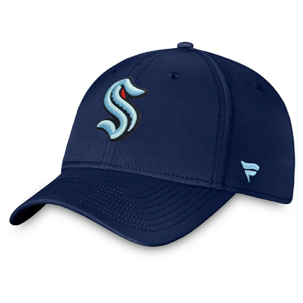 Seattle Kraken Fanatics Core Primary Logo Flex Hat - Navy | US 4026685