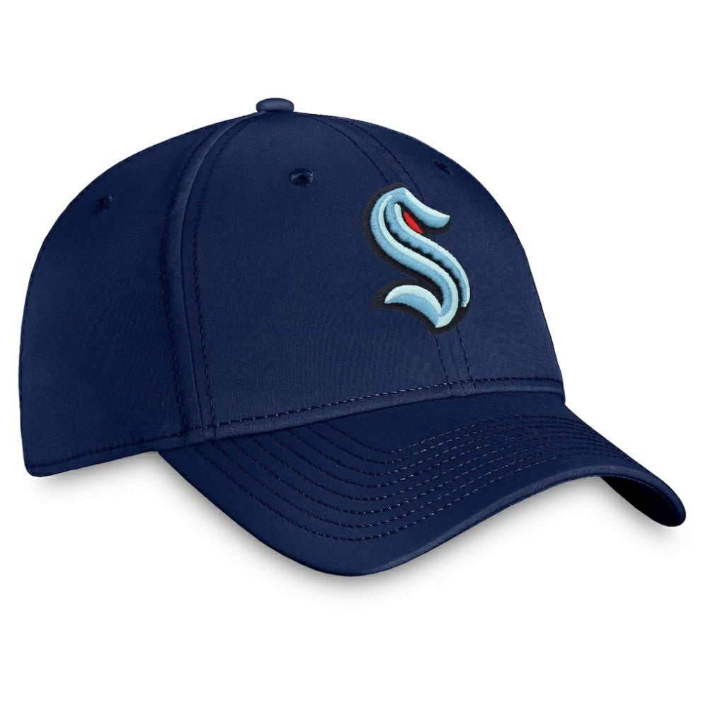 Seattle Kraken Fanatics Core Primary Logo Flex Hat - Navy | US 4026685
