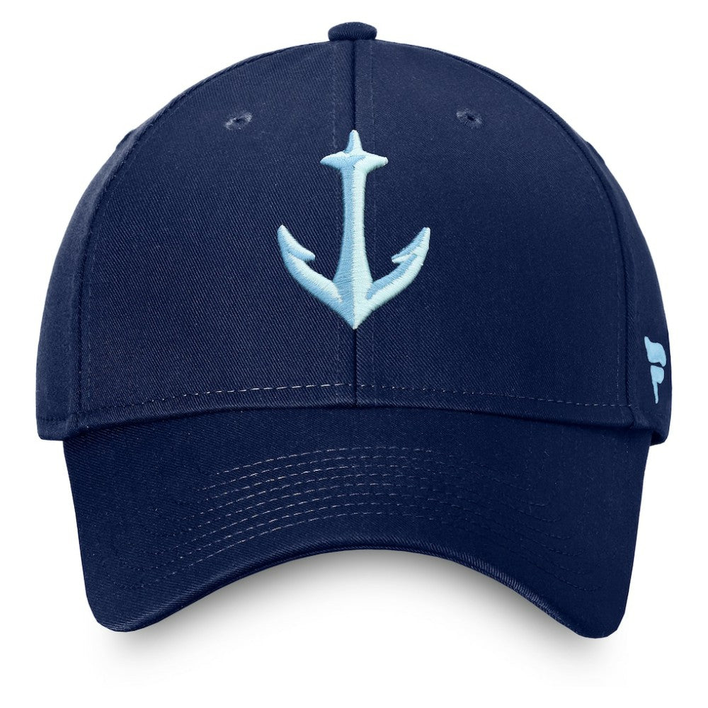 Seattle Kraken Fanatics Core Secondary Logo Adjustable Hat - Deep Sea Blue | US 4026713