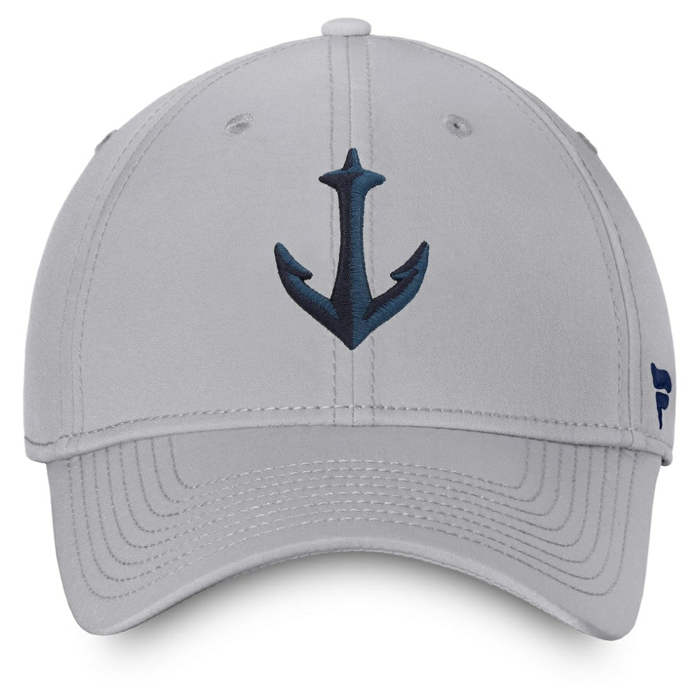 Seattle Kraken Fanatics Secondary Logo Flex Hat - Gray | US 4026716