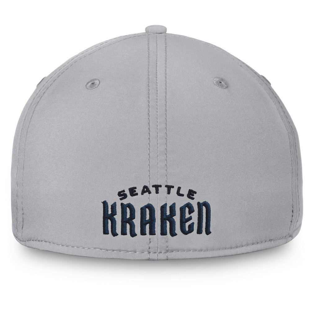 Seattle Kraken Fanatics Secondary Logo Flex Hat - Gray | US 4026716