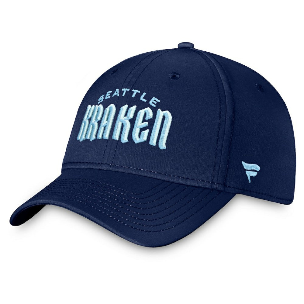 Seattle Kraken Fanatics Wordmark Flex Hat - Deep Sea Blue | US 4026749
