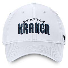 Seattle Kraken Fanatics Wordmark Flex Hat - White | US 4026750