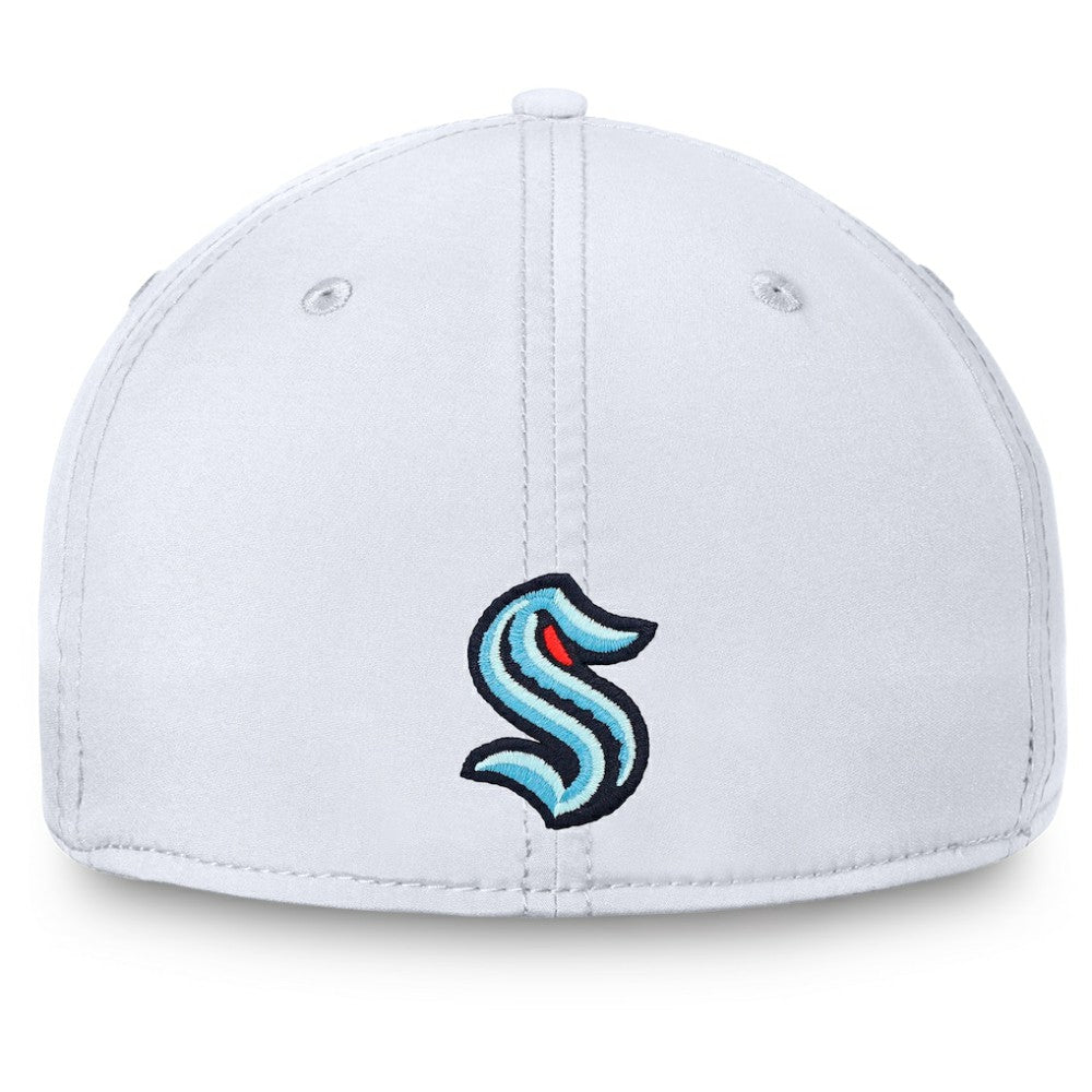 Seattle Kraken Fanatics Wordmark Flex Hat - White | US 4026750