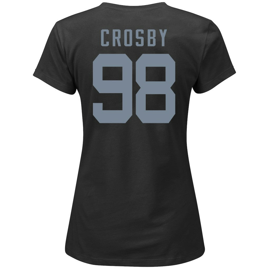 Maxx Crosby Las Vegas Raiders Women's Plus Size Name & Number V-Neck T-Shirt - Black T-shirts