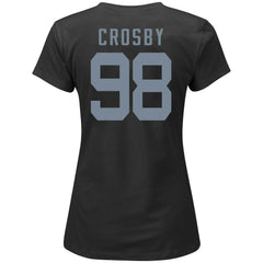 Maxx Crosby Las Vegas Raiders Women's Plus Size Name & Number V-Neck T-Shirt - Black T-shirts