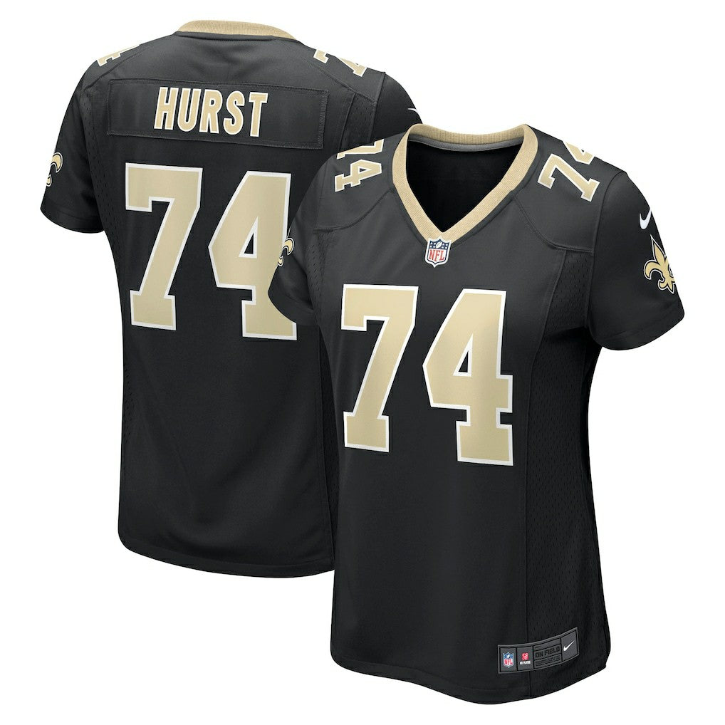 James Hurst New Orleans Saints Women's Game Jersey - Black Jerseys