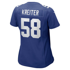 Casey Kreiter New York Giants Women's Game Jersey - Royal Jerseys