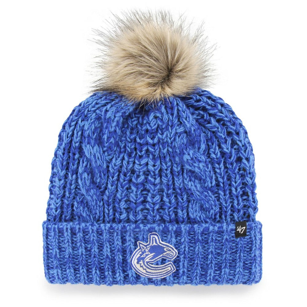 Vancouver Canucks '47 Women's Logo Meeko Cuffed Knit Hat with Pom - Blue | US 4029061