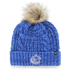 Vancouver Canucks '47 Women's Logo Meeko Cuffed Knit Hat with Pom - Blue | US 4029061