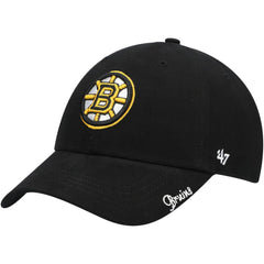 Boston Bruins '47 Women's Team Miata Clean Up Adjustable Hat - Black | US 4029071