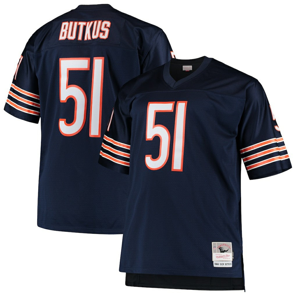 Dick Butkus Chicago Bears Big & Tall 1966 Retired Player Replica Jersey - Navy Jerseys