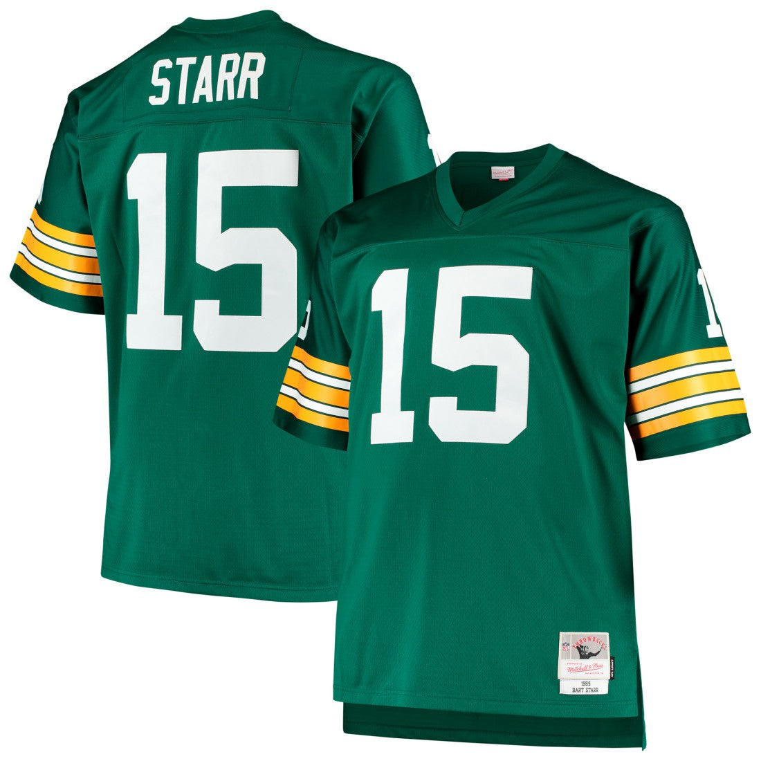 Bart Starr Green Bay Packers Big & Tall 1968 Retired Player Replica Jersey - Green Jerseys