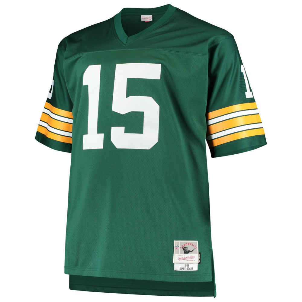 Bart Starr Green Bay Packers Big & Tall 1968 Retired Player Replica Jersey - Green Jerseys