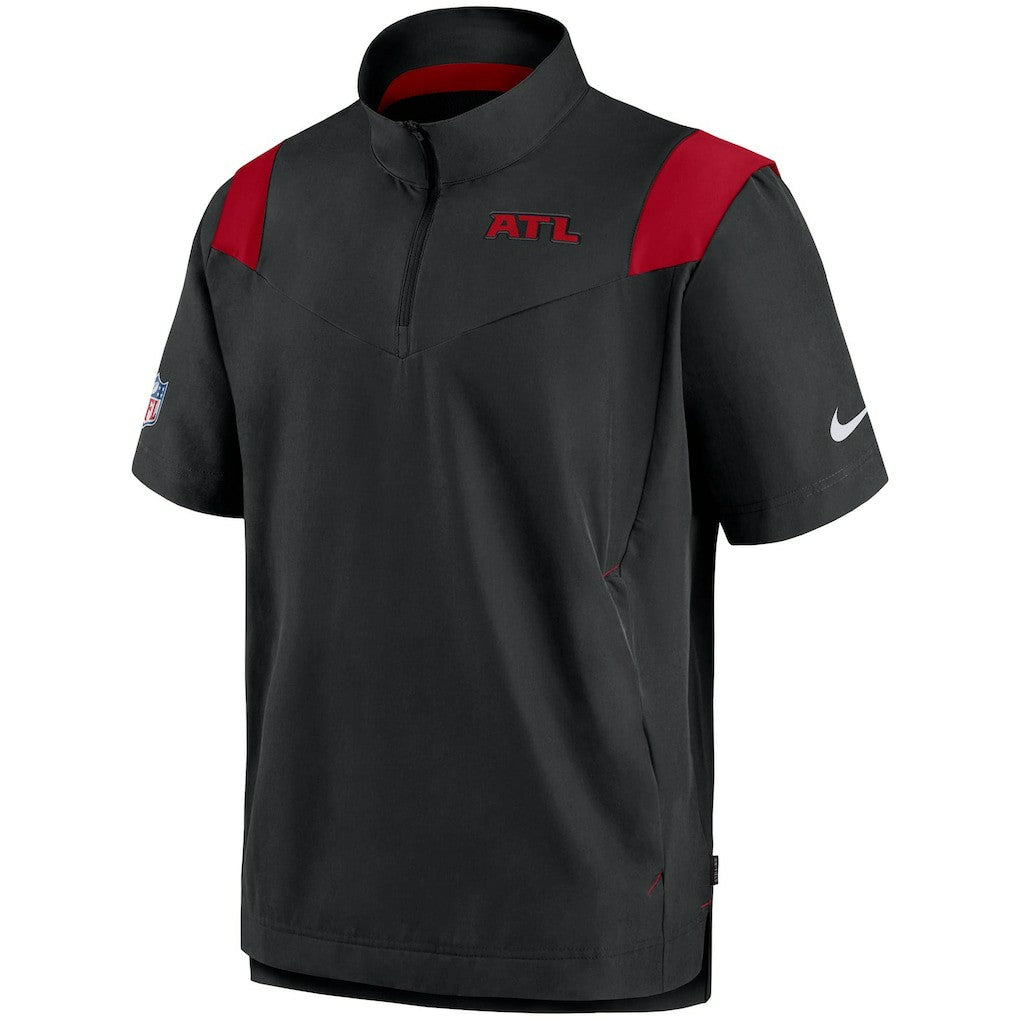 Atlanta Falcons Sideline Coaches Short Sleeve Quarter-Zip Jacket - Black Jackets