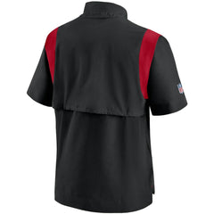 Atlanta Falcons Sideline Coaches Short Sleeve Quarter-Zip Jacket - Black Jackets
