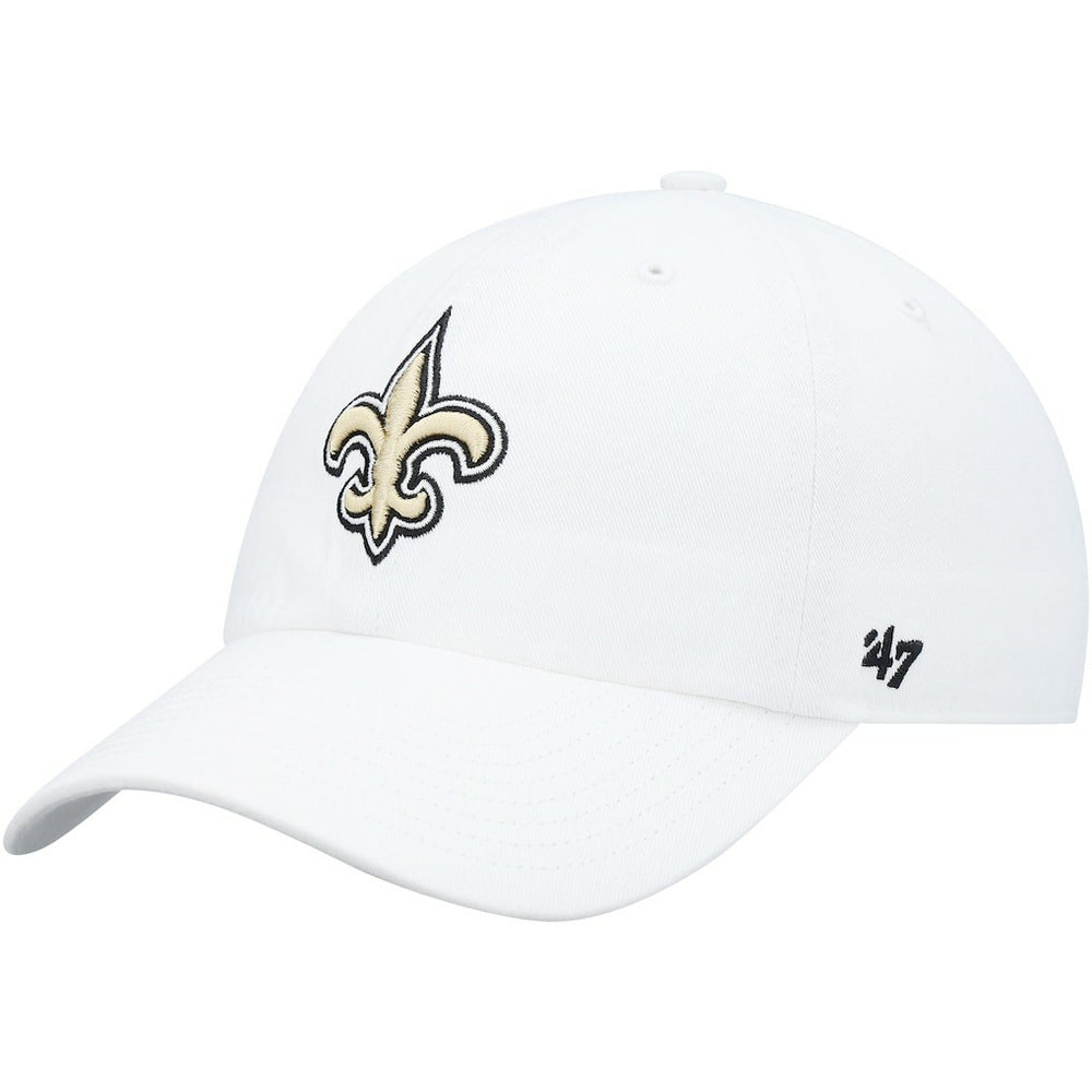 New Orleans Saints '47 Logo Clean Up Adjustable Hat - White Hats