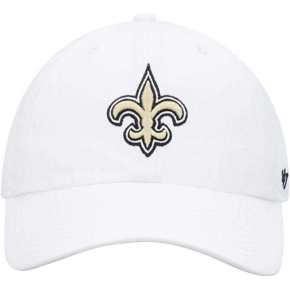 New Orleans Saints '47 Logo Clean Up Adjustable Hat - White Hats