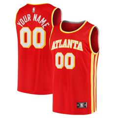 Atlanta Hawks Fast Break Replica Custom Jersey Icon Edition Red - Fanatics