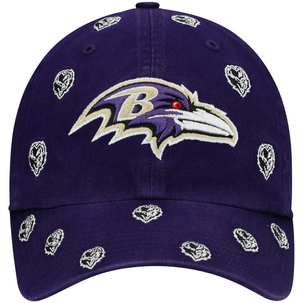 Baltimore Ravens '47 Women's Confetti Clean Up Head Logo Adjustable Hat - Purple Hats