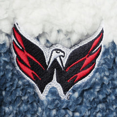 Washington Capitals G-III 4Her by Carl Banks Women's Plaid Sherpa Quarter-Zip Jacket - Navy/White | US 4049428