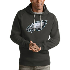 Philadelphia Eagles Antigua Victory Pullover Hoodie - Charcoal Hoodies