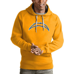 Los Angeles Chargers Antigua Victory Pullover Hoodie - Gold Hoodies