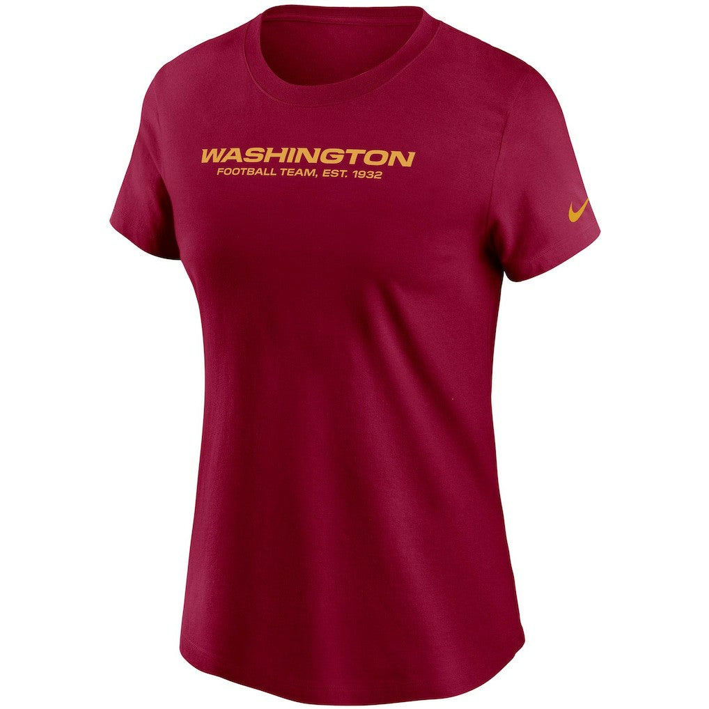 Washington Football Team Women's Logo Essential T-Shirt - Burgundy T-shirts