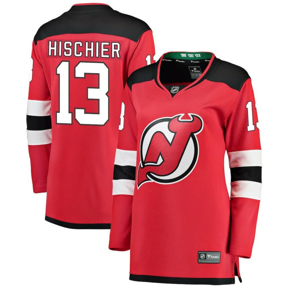 Nico Hischier New Jersey Devils Fanatics Women's Breakaway Home Player Jersey - Red | US 4050752
