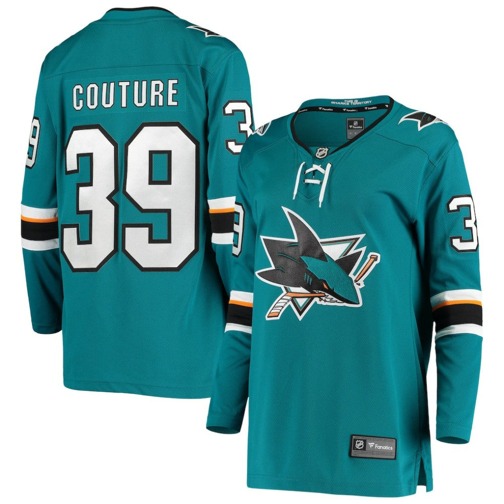 Logan Couture San Jose Sharks Fanatics Women's Breakaway Home Player Jersey - Teal | US 4052863
