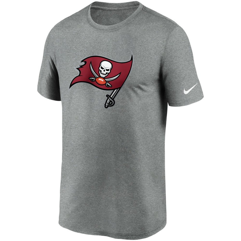 Tampa Bay Buccaneers Logo Essential Legend Performance T-Shirt - Heathered Pewter T-shirts