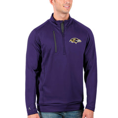 Baltimore Ravens Antigua Generation Quarter-Zip Pullover Jacket - Purple/Charcoal Pullover