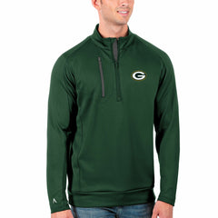 Green Bay Packers Antigua Generation Quarter-Zip Pullover Jacket - Green/Charcoal Pullover