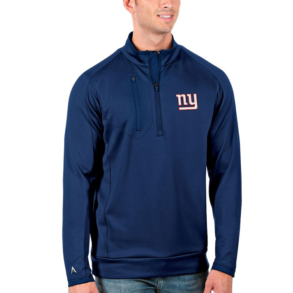 New York Giants Antigua Generation Quarter-Zip Pullover Jacket - Royal Pullover