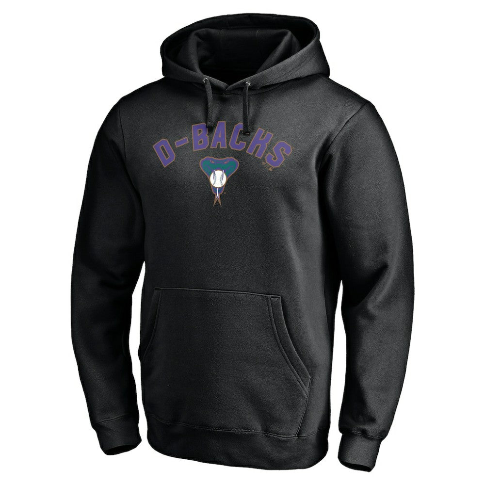 Arizona Diamondbacks Cooperstown Winning Streak Personalized Name & Number Pullover Hoodie - Black Hoodies