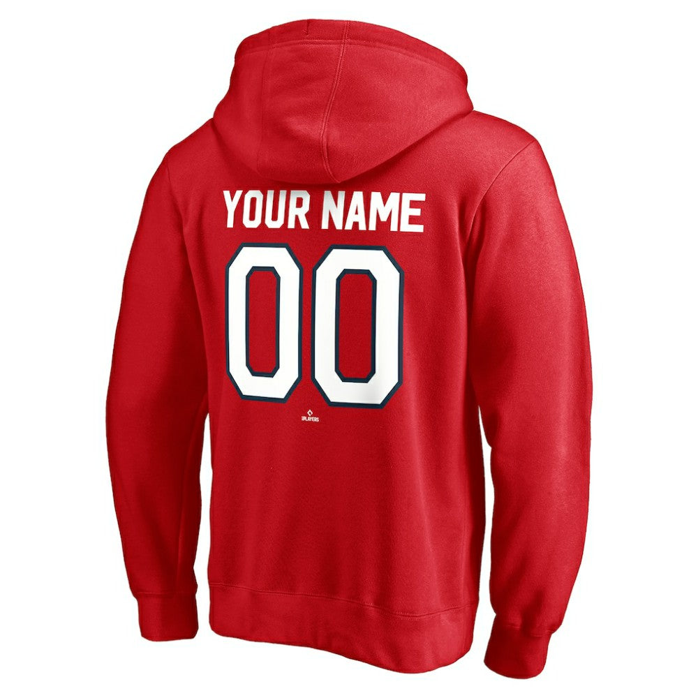 Washington Nationals Cooperstown Winning Streak Personalized Name & Number Pullover Hoodie - Red Hoodies
