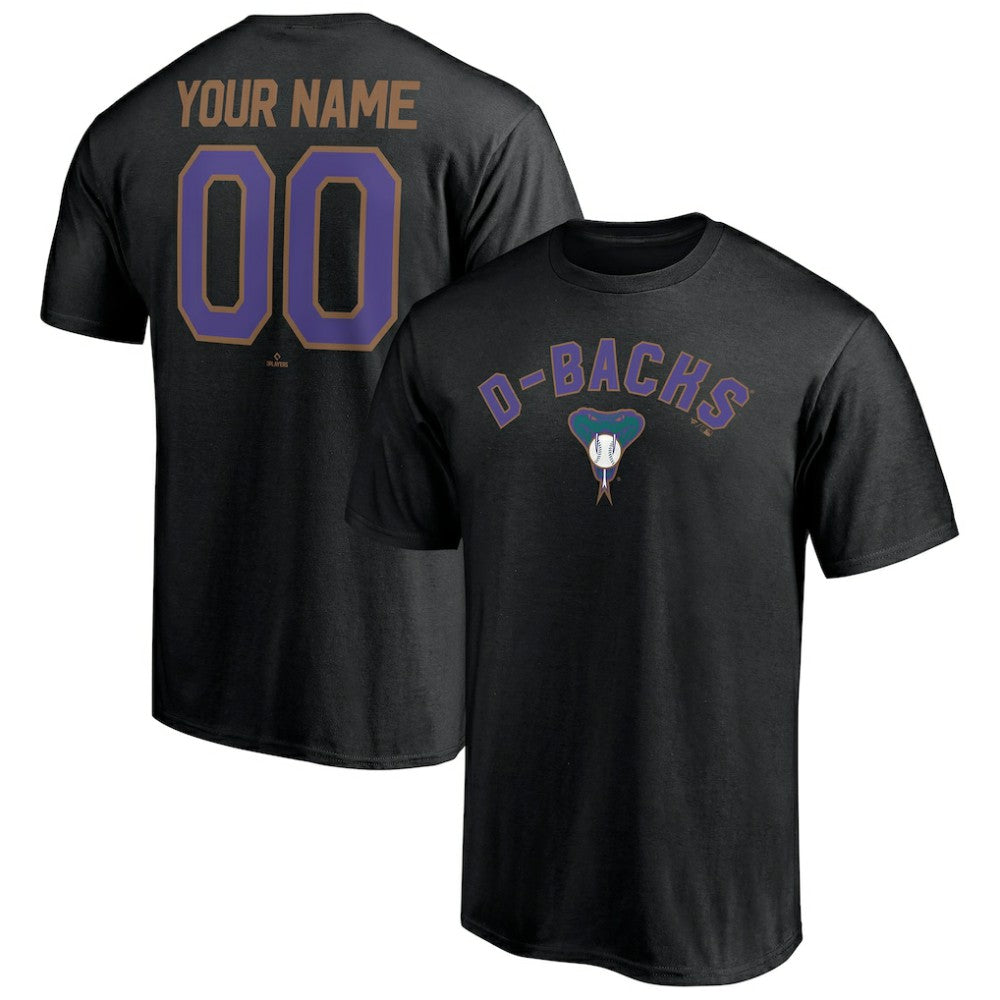 Arizona Diamondbacks Cooperstown Winning Streak Personalized Name & Number T-Shirt - Black T-shirts