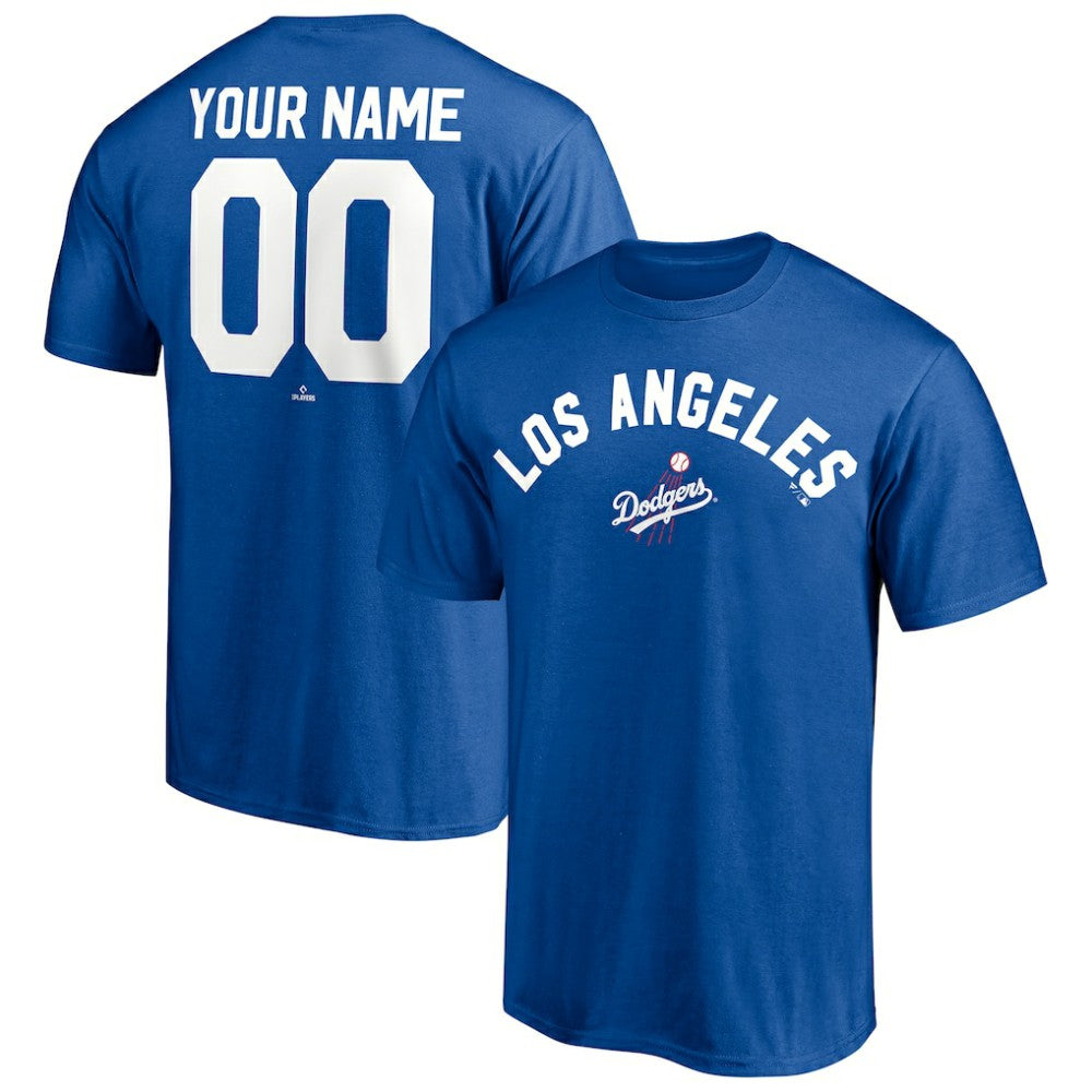 Los Angeles Dodgers Cooperstown Winning Streak Personalized Name & Number T-Shirt - Royal T-shirts