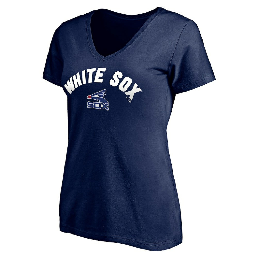 Chicago White Sox Women's Cooperstown Winning Streak Personalized Name & Number V-Neck T-Shirt - Navy T-shirts